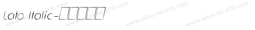 Lato ltalic字体转换
